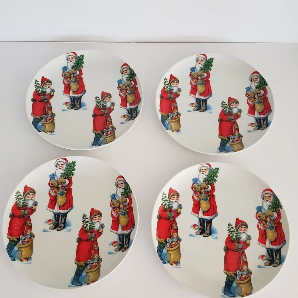 Set Of 4 Vintage Santa Claus 10